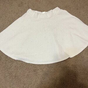 Wet Seal White Textured A-Line Mini Skirt – Stretch Fabric